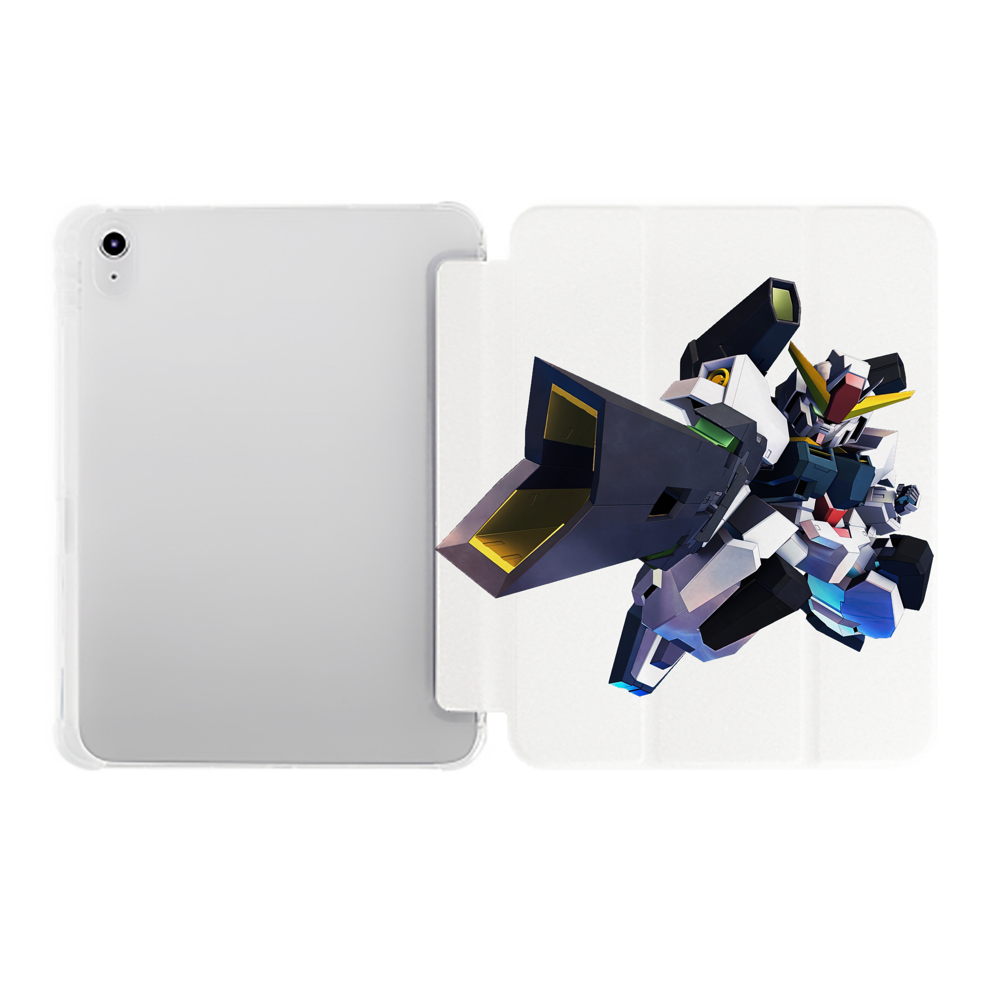 （画像用） 機動戦士ガンダム Mobile Suit Gundam IPad ケース ペン収納付き 三つ折りスタンド PUレザー×シリコン 対応機種9.5/10.5/10.9インチ